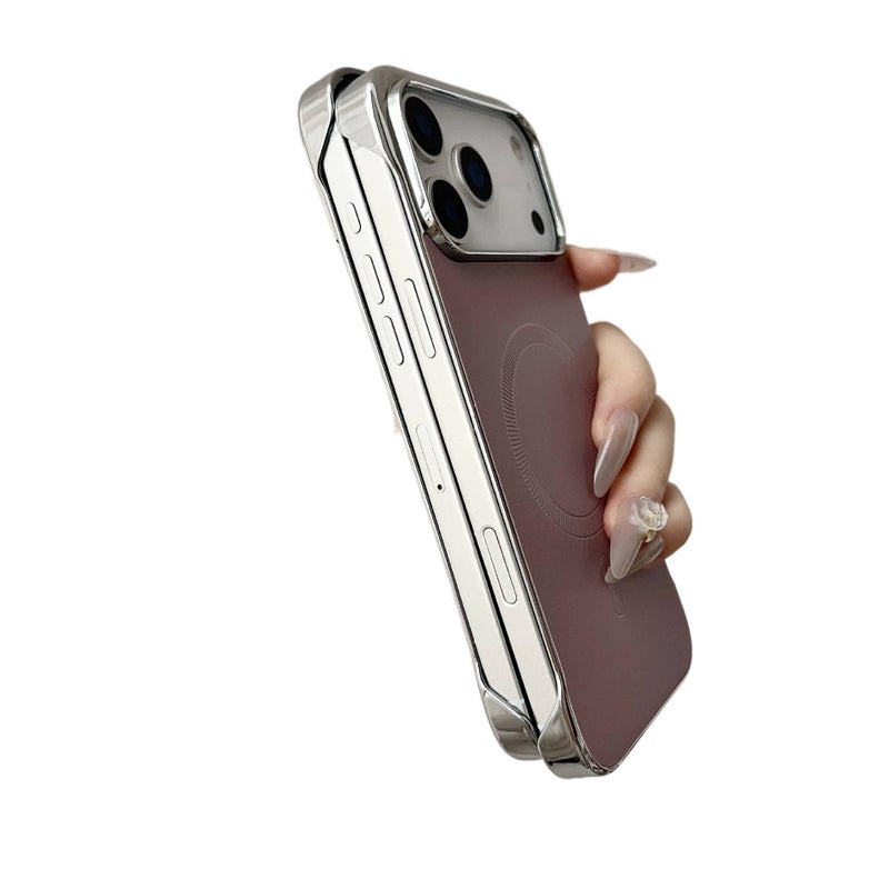 غطاء MagSafe بPC لـ iPhone 17 / 17 Air / 17 Pro / 17 Pro Max مع مغناطيس قوي وتصميم بدون إطار مع تبديد الحرارة باللون أبيض مغناطيسي - Veloris - Image 5