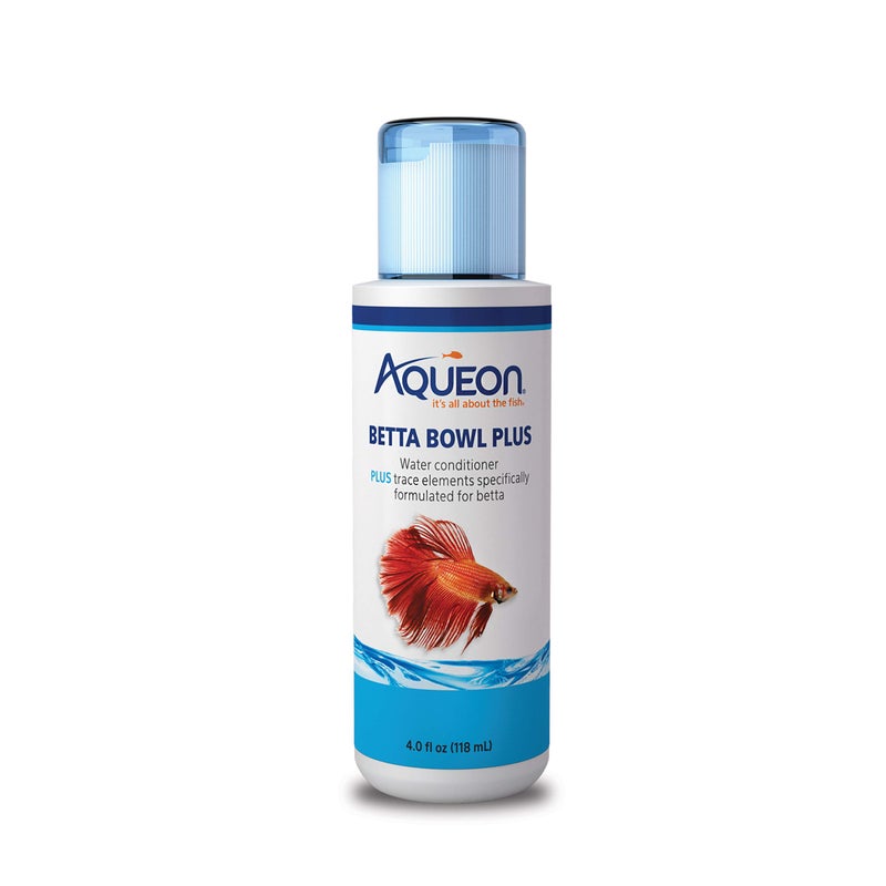 Aqueon Aquarium Fish Tank Betta Bowl Plus Water Conditioner, 4 Ounce - Image 1