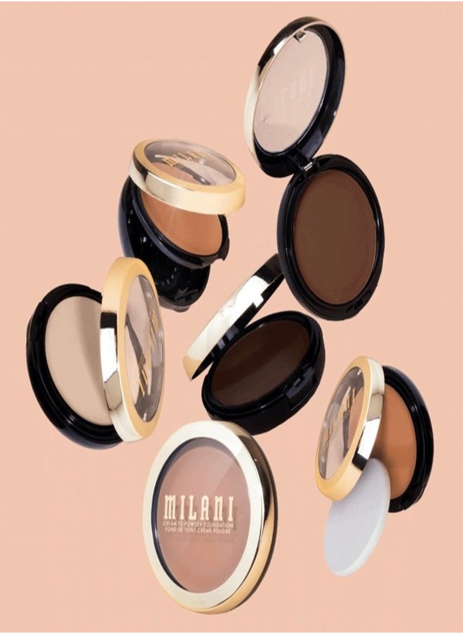 MILANI - Milani Conceal + Perfect Smooth Finish Cream to Powder Foundation – 245 Warm Beige | Full Coverage, Lightweight, Natural Matte Finish, Buildable Formula, Long-Lasting Wear, Vegan & Cruelty-Free - Image 1