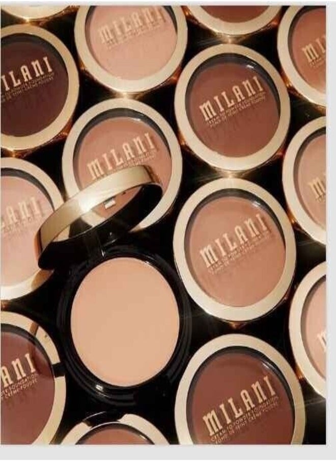 MILANI - Milani Conceal + Perfect Smooth Finish Cream to Powder Foundation – 245 Warm Beige | Full Coverage, Lightweight, Natural Matte Finish, Buildable Formula, Long-Lasting Wear, Vegan & Cruelty-Free - Image 1