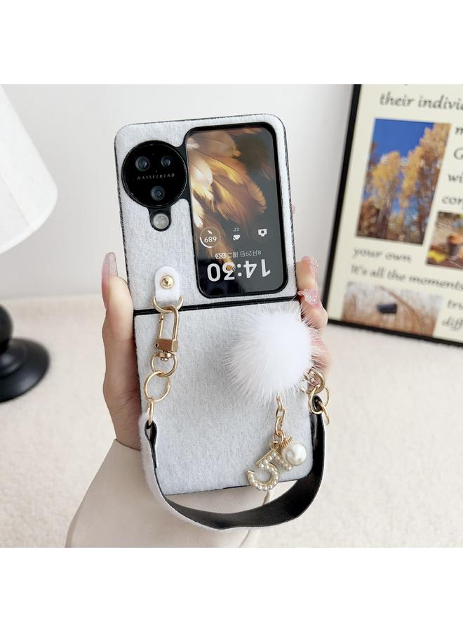 S-TOP Case For OPPO Find N3 Flip Plush PC Phone Case with Lanyard - Image 2