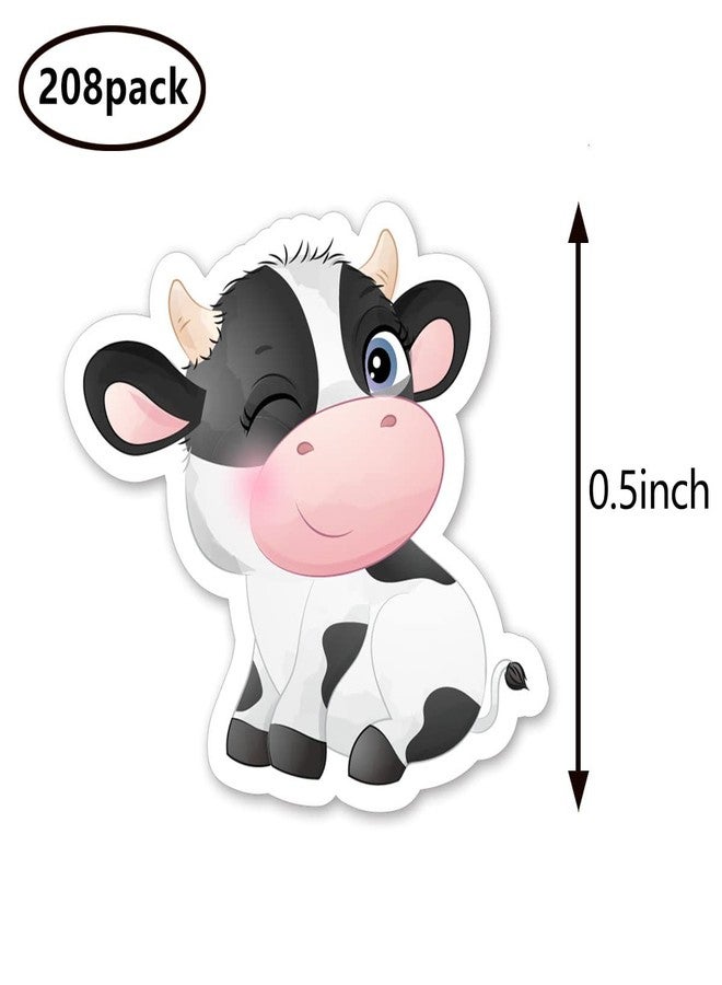 GUVSPTI Cute Cow Planner Stickers, 0.5in Monthly Scrapbooking Kids DIY Arts Crafting 208-Pack - Image 2
