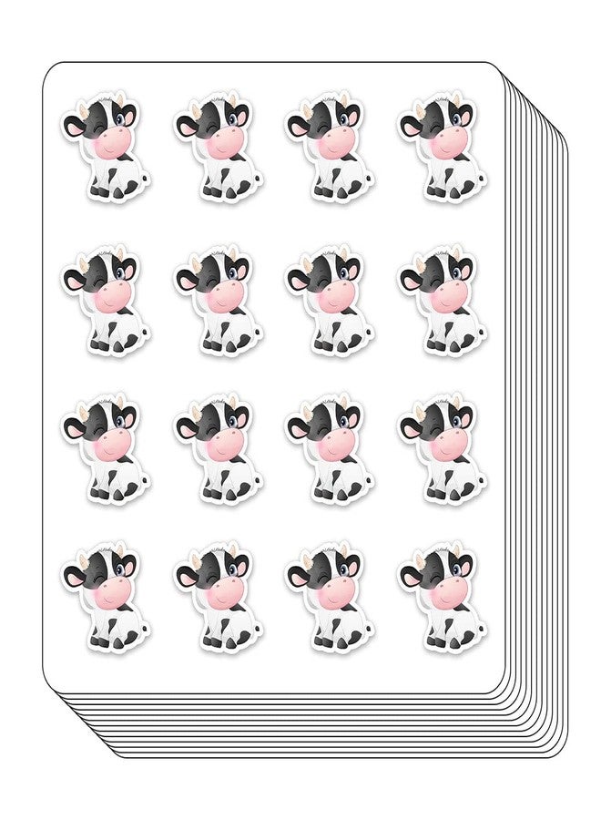 GUVSPTI Cute Cow Planner Stickers, 0.5in Monthly Scrapbooking Kids DIY Arts Crafting 208-Pack - Image 1