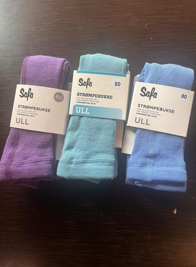 SAFA - Merino Wool Tights for Baby and Toddler, Reinforced Hem and Toe (70 cm, 5-9 Months, Turquoise) - Image 5