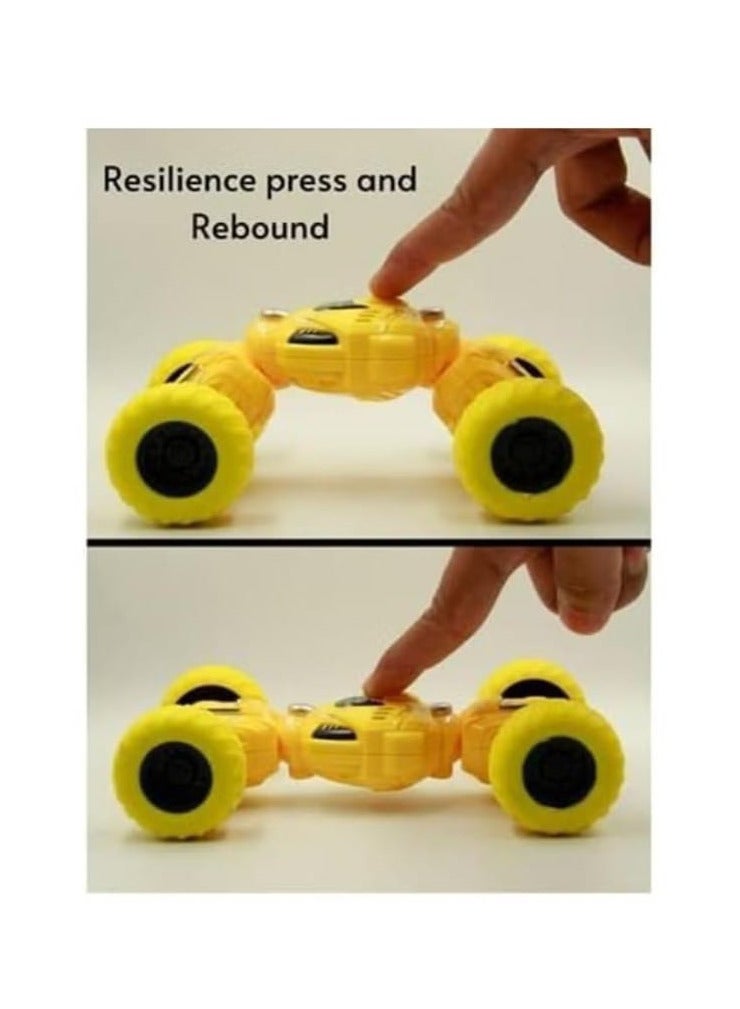 "Pull-back car toy for boys - Four-wheel drive off-road vehicle with inertia drive, gift for kids aged 3 to 6 years, in yellow." - Image 2