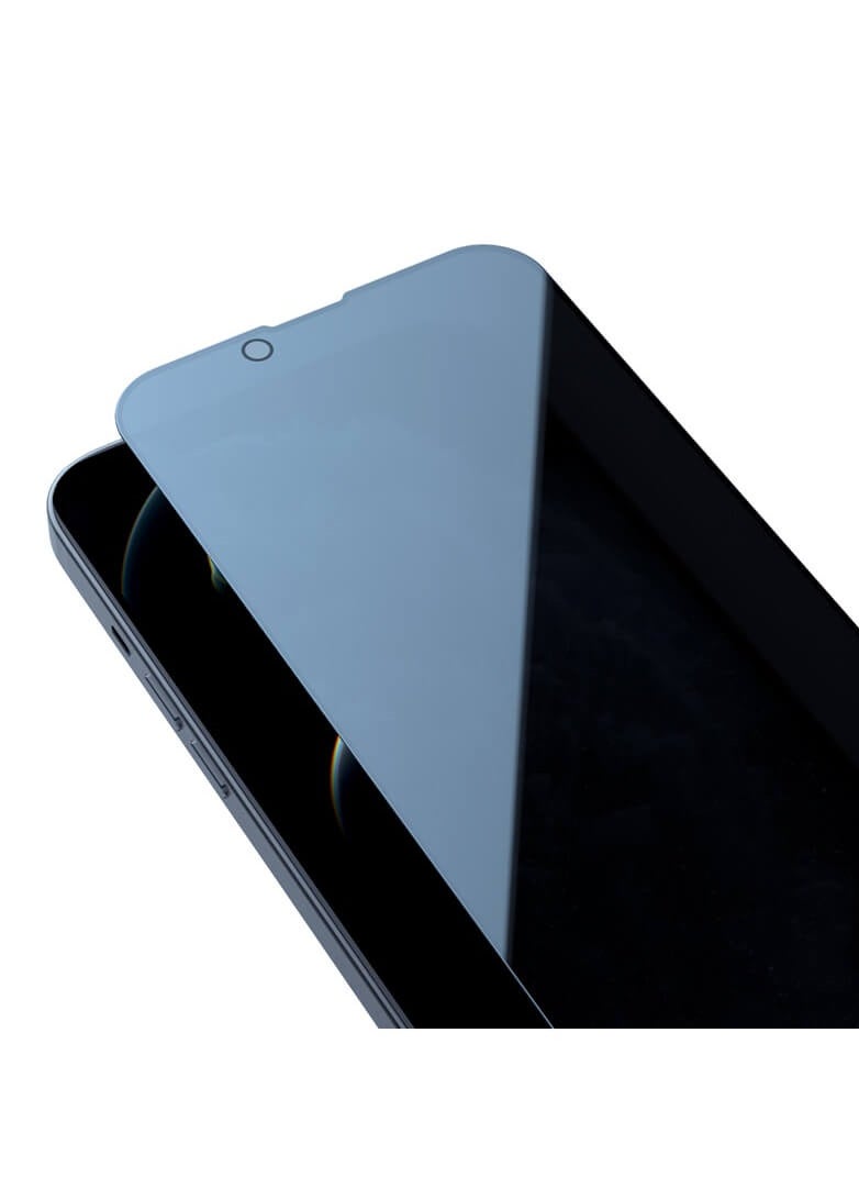 General - Full Coverage Privacy Tempered Glass for Apple iPhone 13 Pro Max 6.7" Black - Image 1