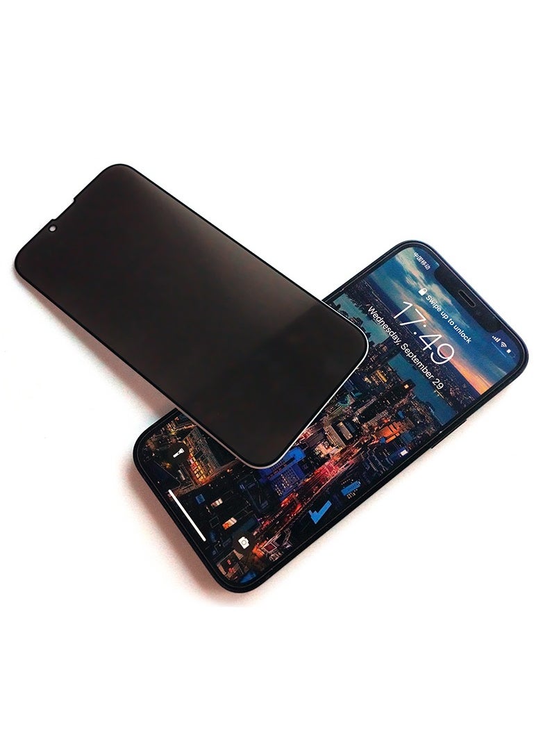General - Full Coverage Privacy Tempered Glass for Apple iPhone 13 Pro Max 6.7" Black - Image 1