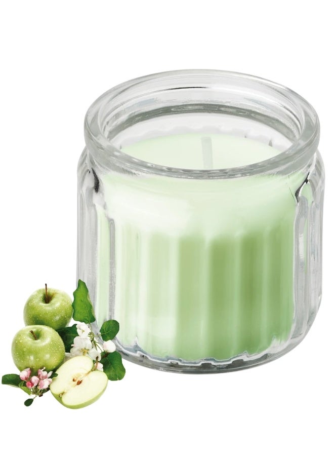 أيكيا شمعة معطرة في كأس، لون التفاح/الأخضر الفاتح، تدوم 12 ساعة - Image 1