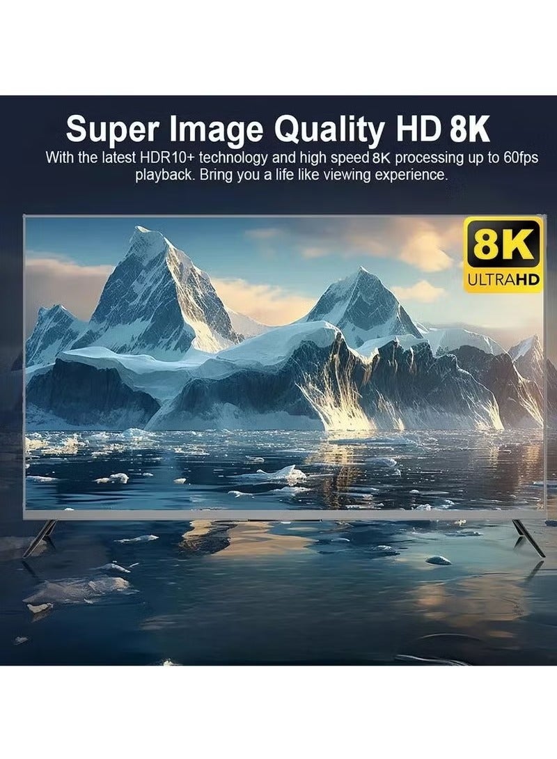 TVN TVR3 8K Ultra HD Android 14 Streaming Media Player Box with Massive 8GB RAM + 128GB Storage – Smart Google TV Box with Built-In Chromecast, Dolby Audio, Voice Assistant Remote, and Seamless App Support (Netflix, YouTube, Disney+, More) – Ultimate Home Theater Solution for Gaming, Streaming, and Smart Control – HDMI, Bluetooth, and WiFi Enabled - Image 3