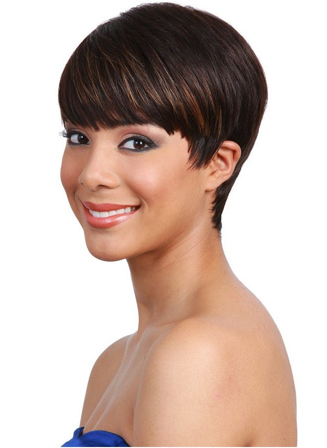 BOBBI BOSS Human Hair Wig Mh1212 Cutie ( 1 Jet Black)  - Image 1