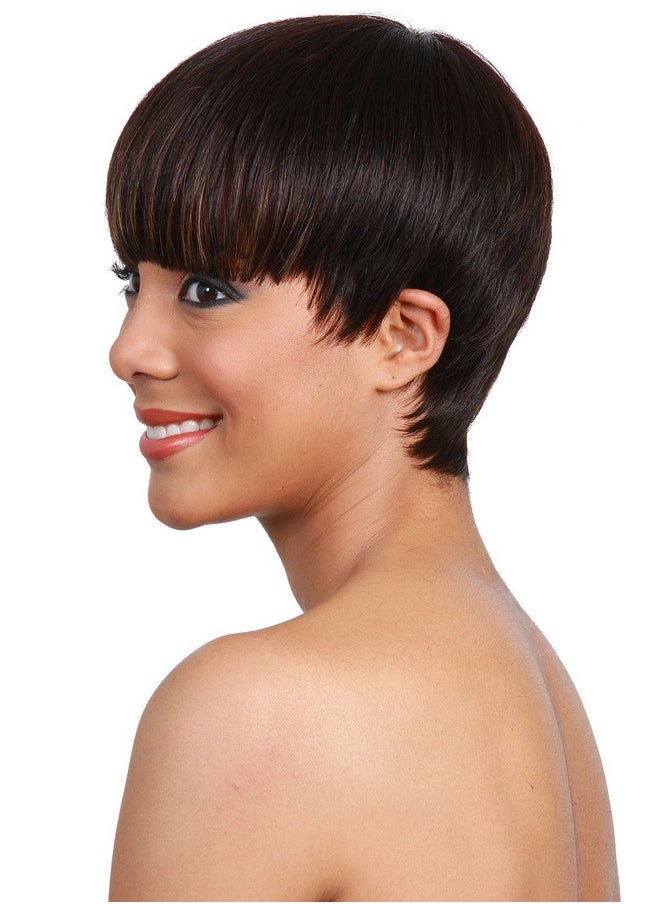 BOBBI BOSS Human Hair Wig Mh1212 Cutie ( 1 Jet Black)  - Image 3