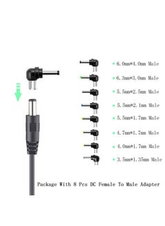 سجيت سلك الطاقة العالمي USB إلى DC 5V بمقاس 5.5 × 2.1 مم، مع كابل شحن يحتوي على منفذ توصيل بالنصائح بمقاس 8  - Image 2