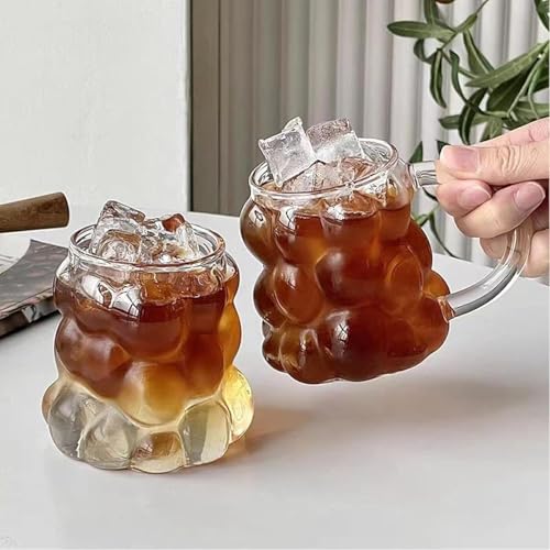 bellemax 300ML Glass Coffee Mugs -2 pcs Glassr Tea & Coffee Cup Glasses Mugs for hot & Cold Drinks Coffee Tea Milk cappuchino Juice (300ML Mug, 2 Pieces) - Image 2