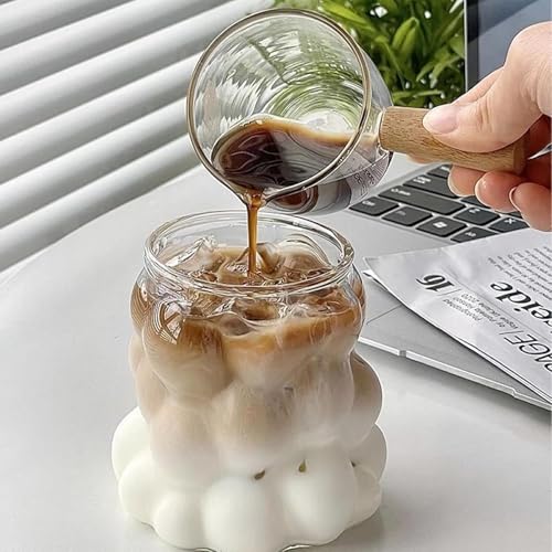 bellemax 300ML Glass Coffee Mugs -2 pcs Glassr Tea & Coffee Cup Glasses Mugs for hot & Cold Drinks Coffee Tea Milk cappuchino Juice (300ML Mug, 2 Pieces) - Image 5