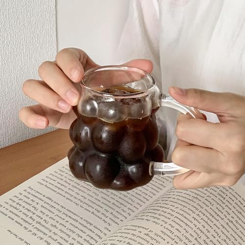 bellemax 300ML Glass Coffee Mugs -2 pcs Glassr Tea & Coffee Cup Glasses Mugs for hot & Cold Drinks Coffee Tea Milk cappuchino Juice (300ML Mug, 2 Pieces) - Image 3