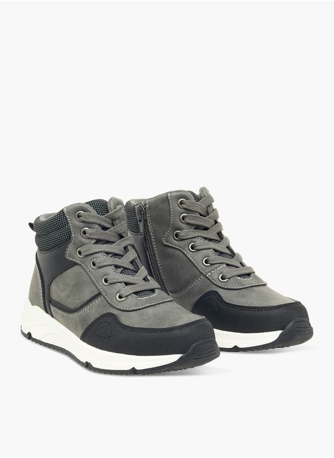 LBL by Shoexpress Boys Panelled High Cut Boots with Zip Closure  - Image 3