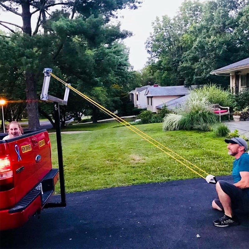 JANADIO Water Balloon Launcher 500 Yard Long Range,3 Man Slingshot with 500 Biodegradable Water Balloons,Giant Slingshot T-Shirt Launcher Cannons,Party Game Yard Toys for Kids and Aldults - Image 5