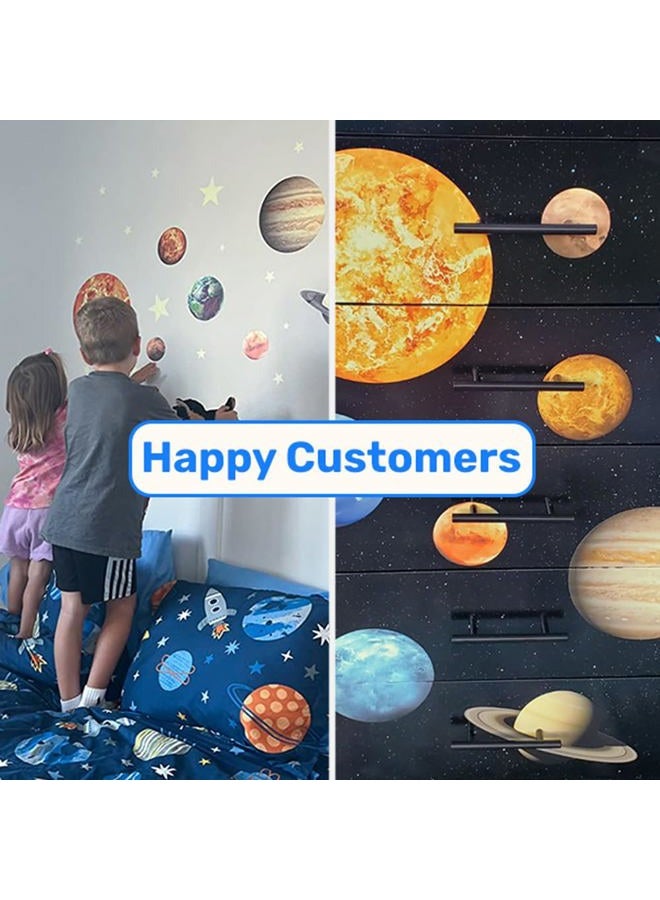 LIDERSTAR Glow in The Dark Stars and Planets, Bright Solar System Wall Stickers -Sun Earth Mars and so on,9 Glowing Ceiling Decals for Bedroom Living Room,Shining Space Decoration for Kids for Girls and Boys - Image 5