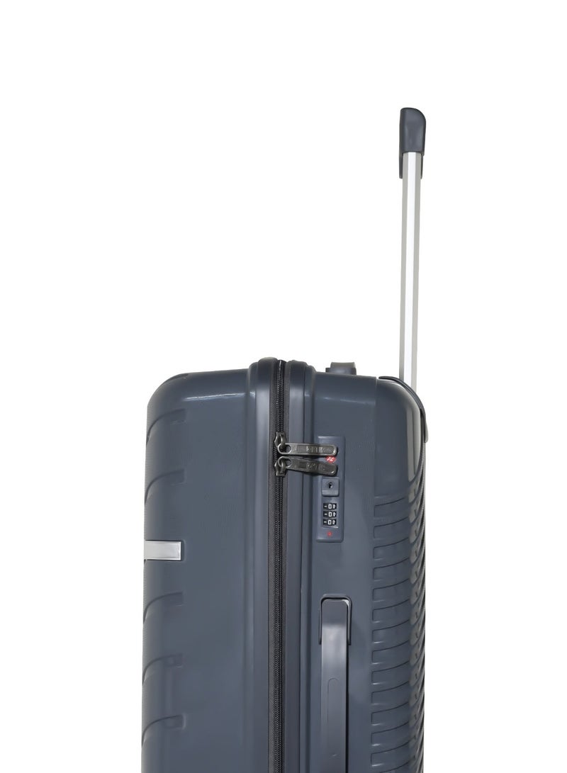 KTMC Polypropylene Luggage 20" Carry-On & 24" Check-in Suitcases, H-8882 Dark Grey - Image 5
