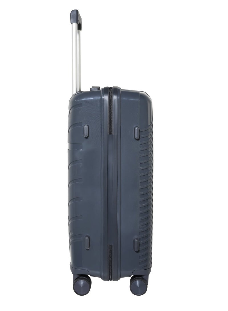 KTMC Polypropylene Luggage 20" Carry-On & 24" Check-in Suitcases, H-8882 Dark Grey - Image 4
