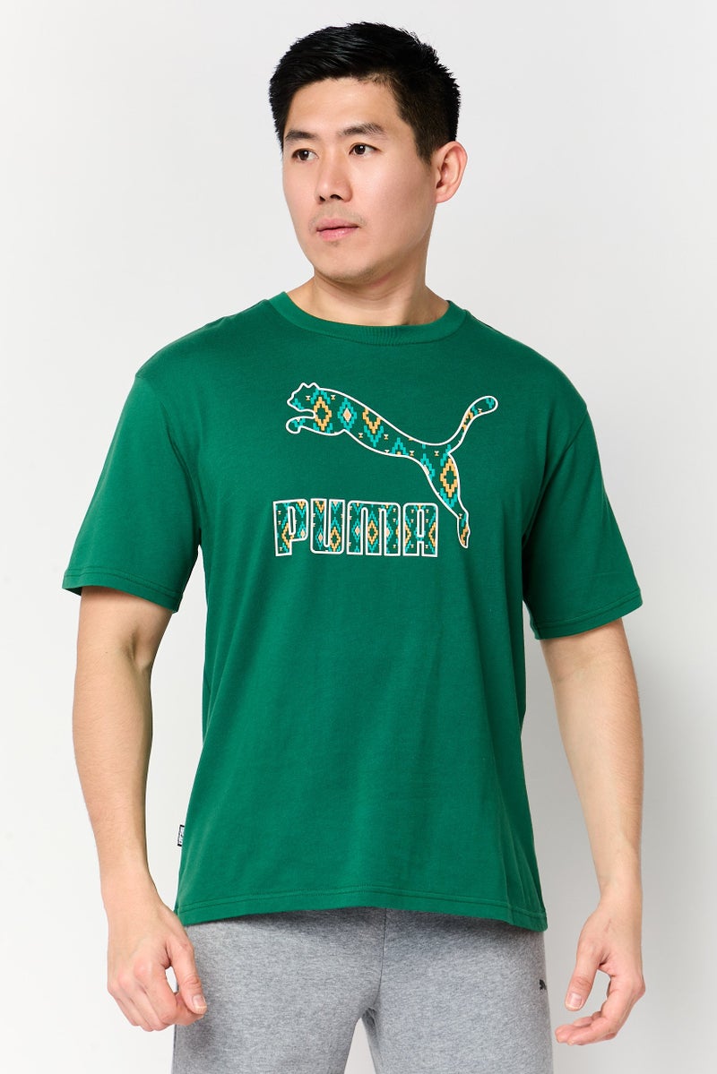PUMA Men Asia Fit Short Sleeve Outdoor T-Shirt, Green - Image 1