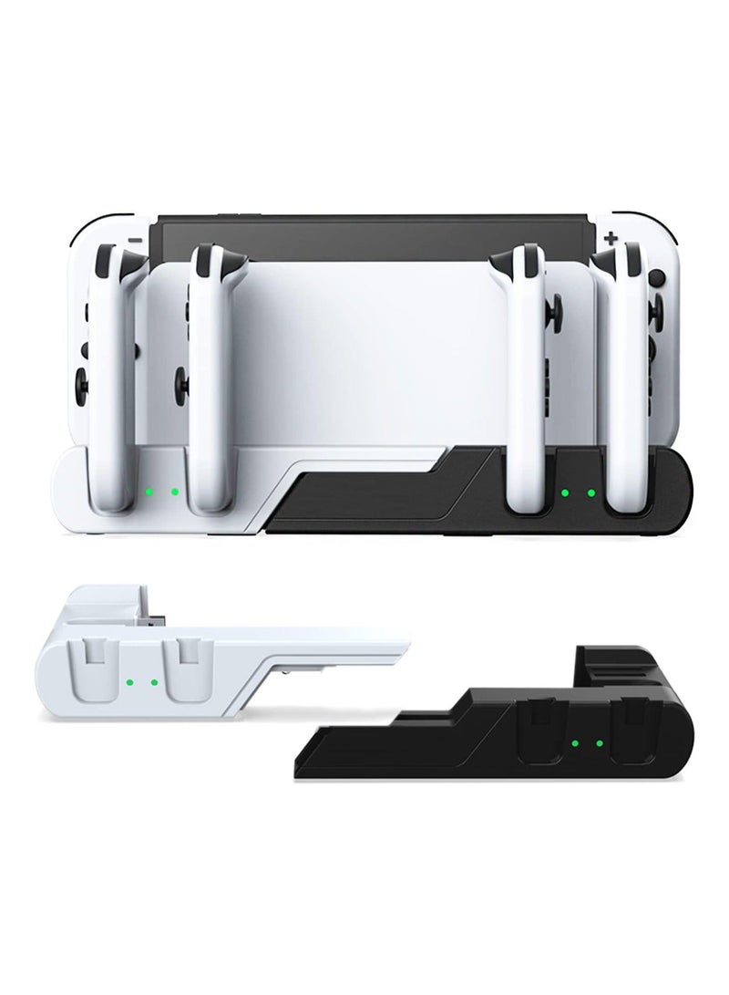 Y&D Switch Controller Charging Dock Station Compatible with Nintendo & OLED Model 4 Joy-con Slots, Joy Con Charger Stand for 2 Game Card Slots  - Image 1