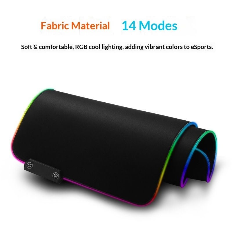 Cross-Border Best-Selling RGB Gaming Mouse Pad - Black, Anti-Slip, Durable, Silent - Image 5