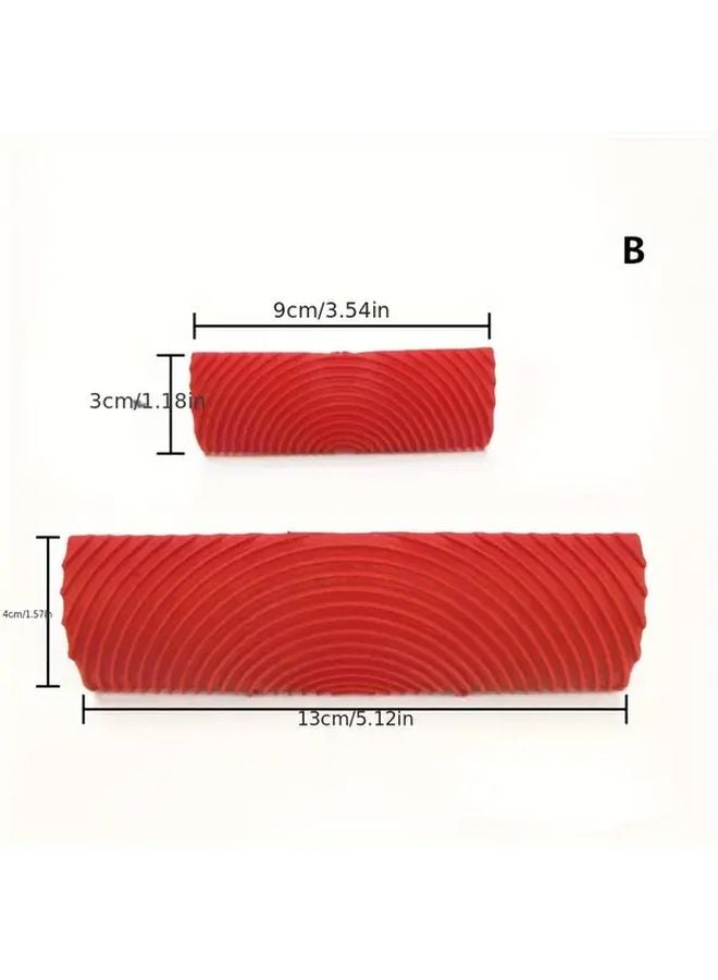 Small Wood Grain Effect Paint Roller Brush For Artistic Wallpaper And Painting - Image 4