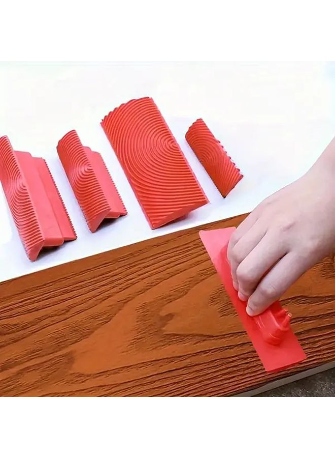 Small Wood Grain Effect Paint Roller Brush For Artistic Wallpaper And Painting - Image 3