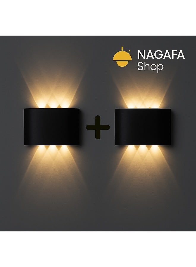 نجفة شوب باندل (2قطعة) ابليك شادو LED مودرن إضاءة حائط عصرية مزدوجة ، خامة أكليرك قوية، موفر للطاقة - Image 1
