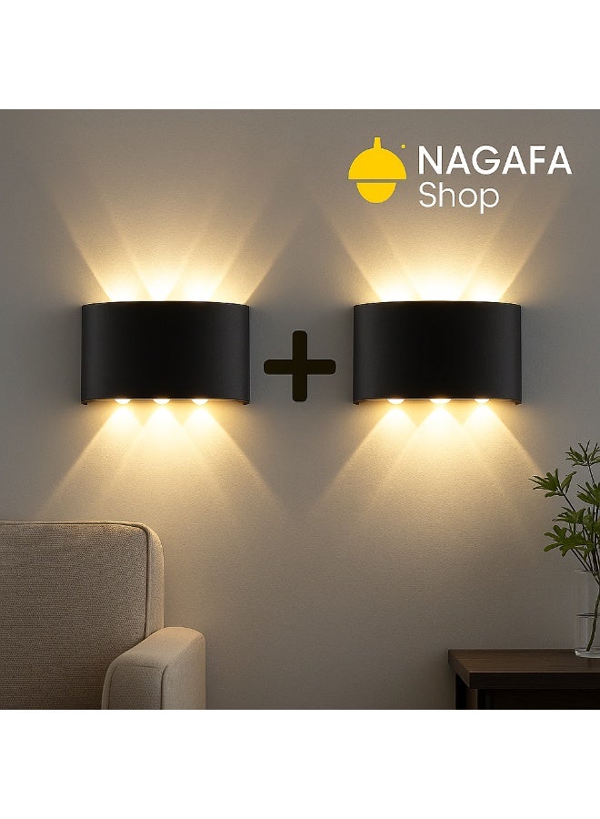 نجفة شوب باندل (2قطعة) ابليك شادو LED مودرن إضاءة حائط عصرية مزدوجة ، خامة أكليرك قوية، موفر للطاقة - Image 2