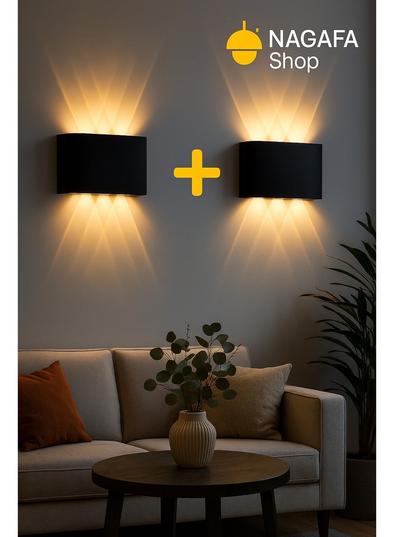 نجفة شوب باندل (2قطعة) ابليك شادو LED مودرن إضاءة حائط عصرية مزدوجة ، خامة أكليرك قوية، موفر للطاقة - Image 3