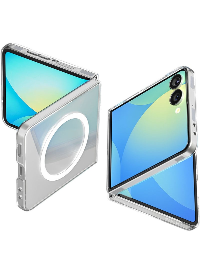 Spigen Air Skin MagFit Samsung Galaxy Z Flip 7 Case [MagSafe] Cover (2025) - Clear White - Image 1