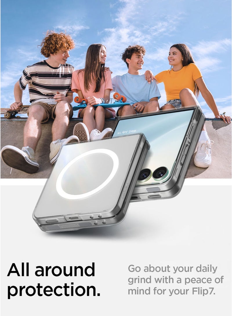 Spigen Air Skin MagFit Samsung Galaxy Z Flip 7 Case [MagSafe] Cover (2025) - Clear White - Image 3
