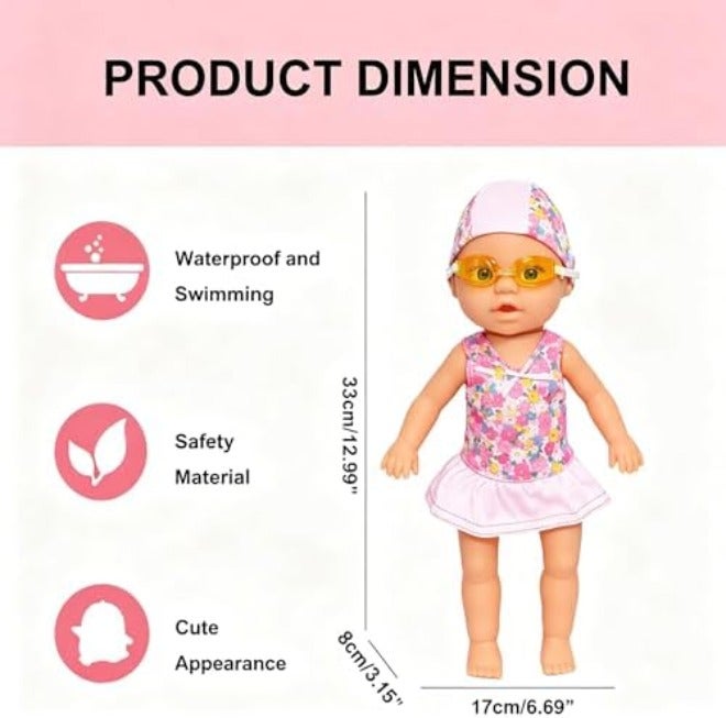 WesGen Swimming Baby Toy, Waterproof Electric Water Toy for Pool - Pink  B - Image 5