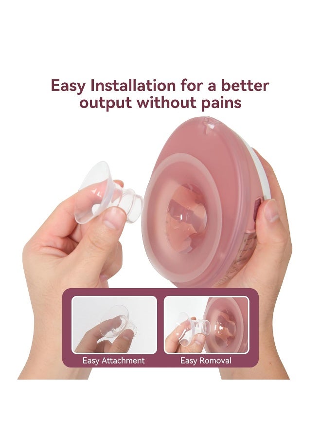 TOVVILD إدخالات فلانج 16 مم لفلانج/درع 24 مم، متوافقة مع مضخات الثدي Momcozy/Medela/MOMMED/Spectra، قطع غيار المضخة استبدال (4 قطع 16 مم) - Image 4