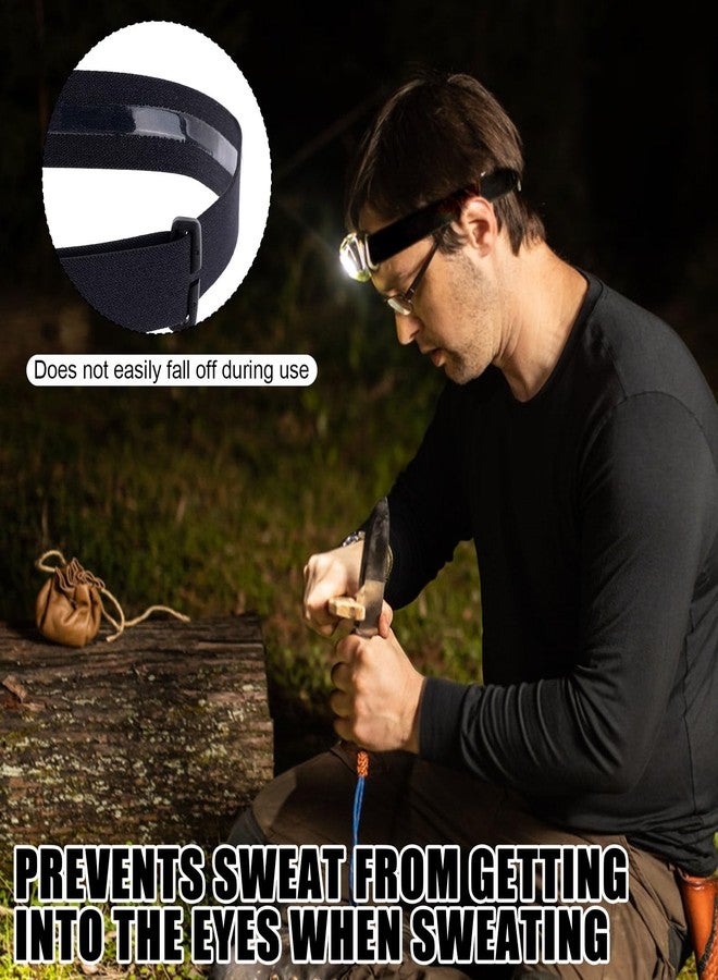 Fukaisu 1pcs Elastic Headlamp Strap Replacement, Nylon Adjustable 2.5cm/1in Wide Headlight Strap Compatible with Black Diamond, Petzl, Princeton Tec, Fenix (Black) - Image 4