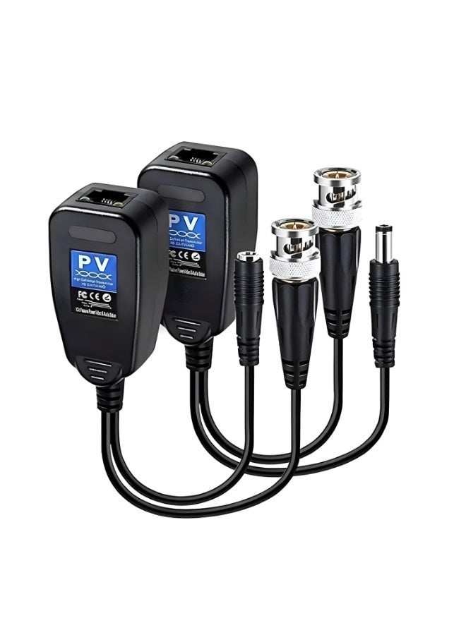 BNC to UTP CCTV Video Balun Adapter – Passive Video Transceiver for Analog Security Camera Systems – DVR Compatible – CAT5/CAT6 - Image 4