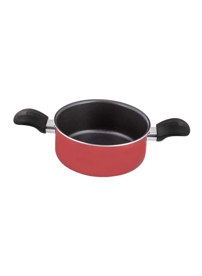 Alsaif Vetro Cooking Pot Non Stick With Stainless Steel Lid (Coating Interior) 18Cm  Wine Red K797006/18 - Image 2