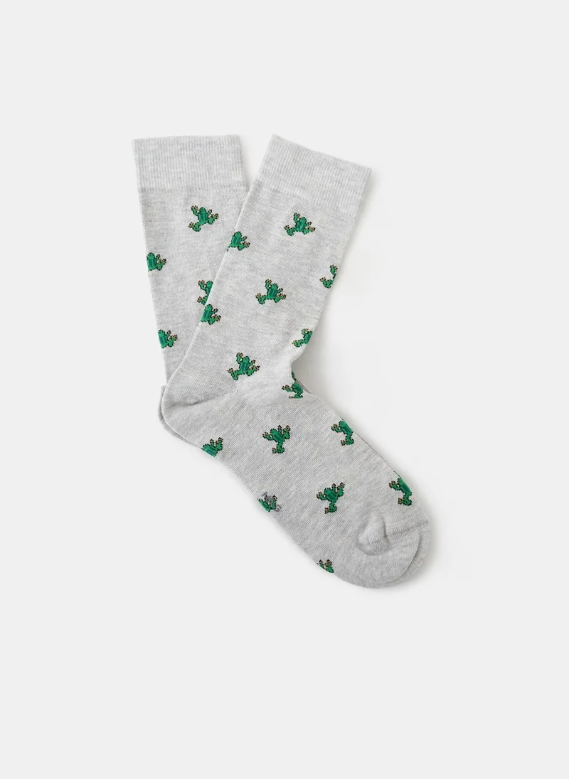 Cotton Socks With Frog Pattern