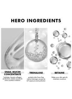 CONSCIOUS CHEMIST Snail Mucin Serum | 50ml | Barrier Repair Essence for Face, 97% Active Snail Mucin Filtrate, Betaine & Trehalose, For Dryness, Damaged Skin, Face Serum for Men & Women - Snail Magic  - Image 3