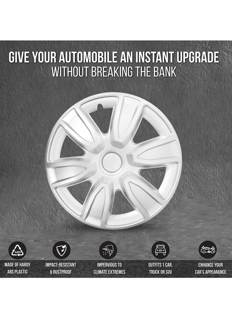 Generic 15 Inch Universal  Wheel Cup Set of 4 Pcs  Snap-On Rings Wheel Cover - WJ-5087-A-15  - Image 3