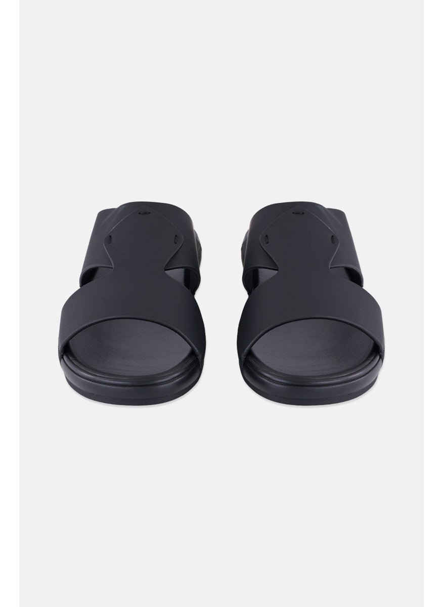 Algspar Men Slip On Arabic Sandals, Black  - Image 4