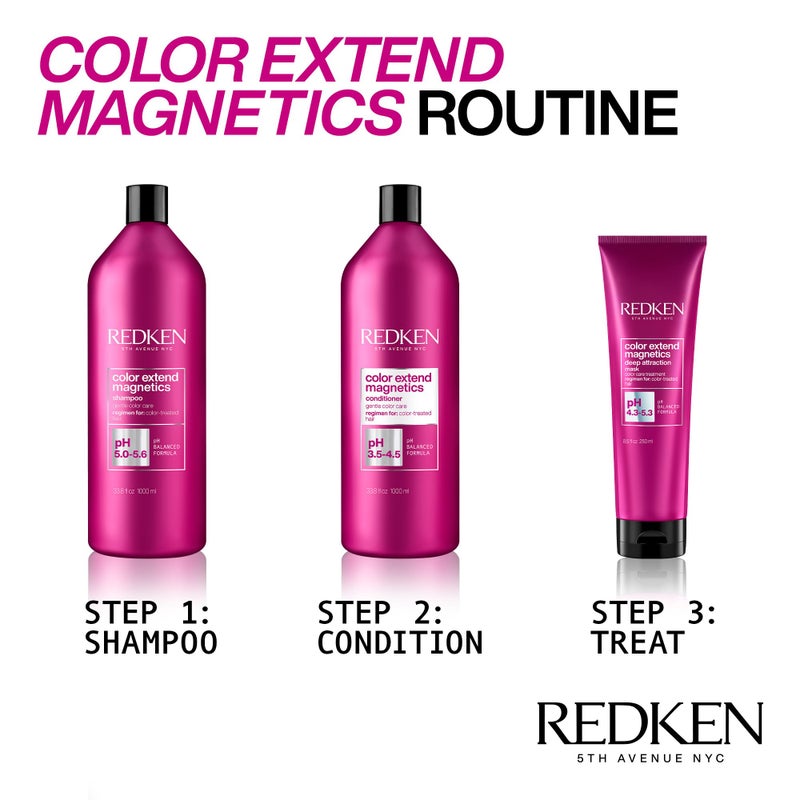 Redken Color Extend Magnetics Shampoo | For Color-Treated Hair | Gently Cleanses & Protects Color | With Amino Acid | Sulfate-Free | 33.8 Fl Oz - Image 4