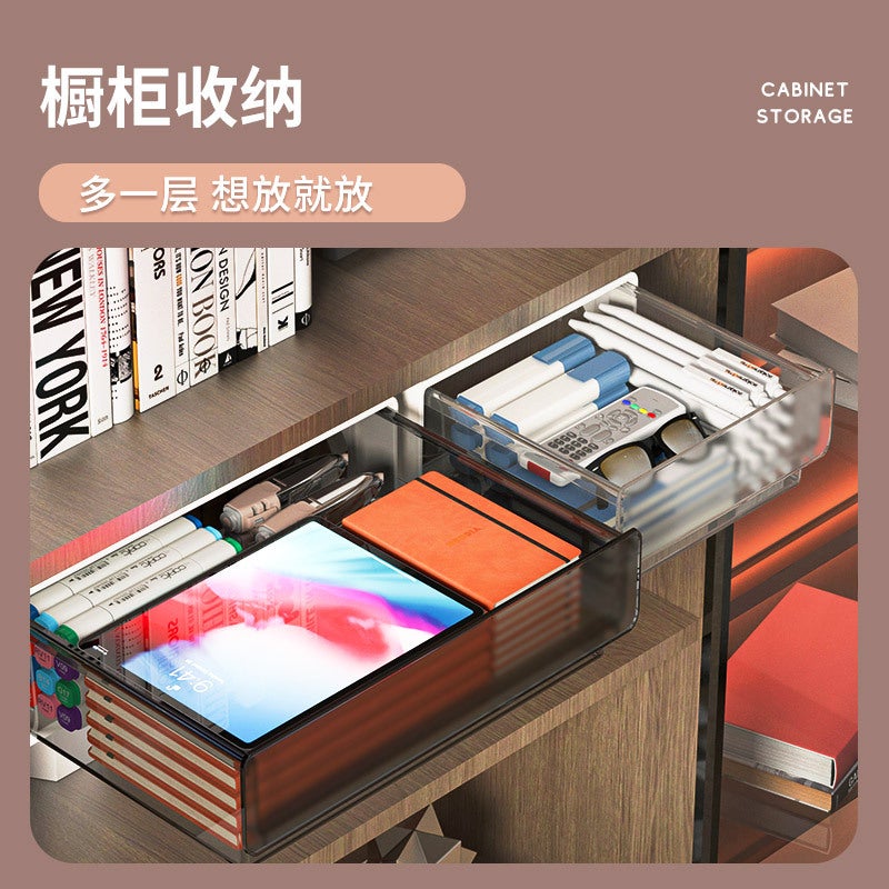 Under Desk Hidden Storage Box – Adhesive Plastic Organizer for Office and Dormitory - Image 4