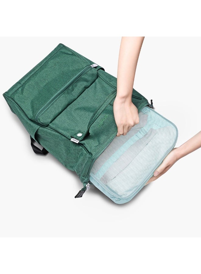 مجموعة منظمات حزم السفر Eowhitu المكونة من 8 قطع، حقائب سفر مقاومة للماء للحقائب، مكعبات حزم للأمتعة، حمالات صدر، ملابس داخلية وأحذية 8 عبوات - أزرق - Image 5