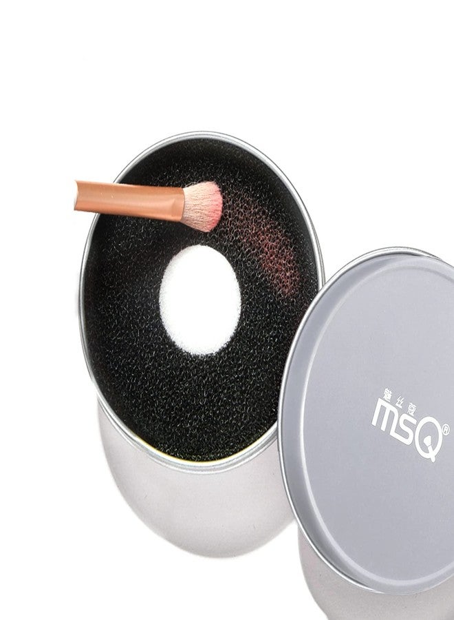 MSQ Brush Cleaner Color Removal Sponge Dry Makeup Brush Quick Cleaner Sponge Removes Shadow Color from Your Brush without Water or Chemical Solutions - Compact Size for Travel - Image 1