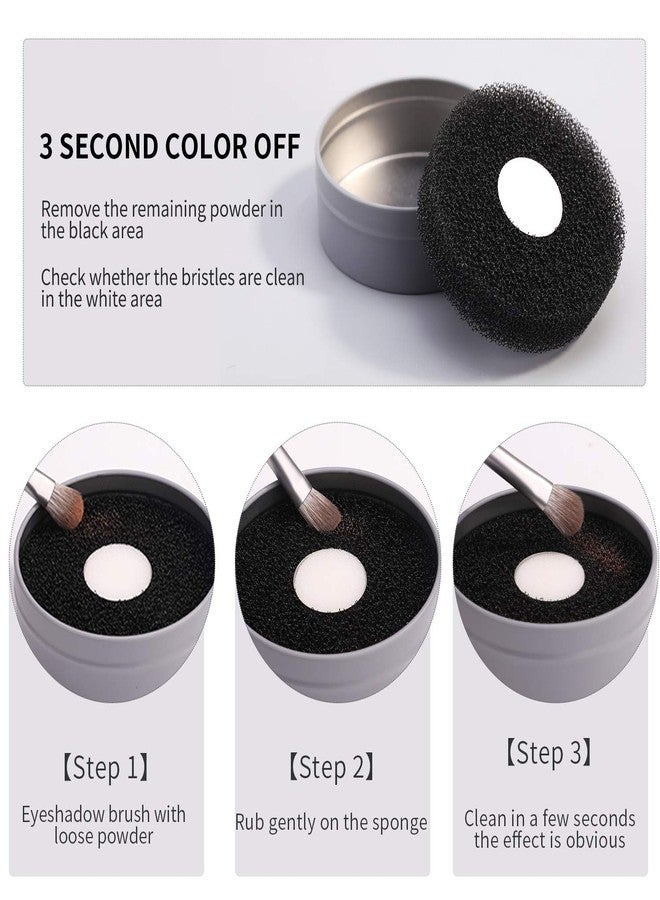 MSQ Brush Cleaner Color Removal Sponge Dry Makeup Brush Quick Cleaner Sponge Removes Shadow Color from Your Brush without Water or Chemical Solutions - Compact Size for Travel - Image 3