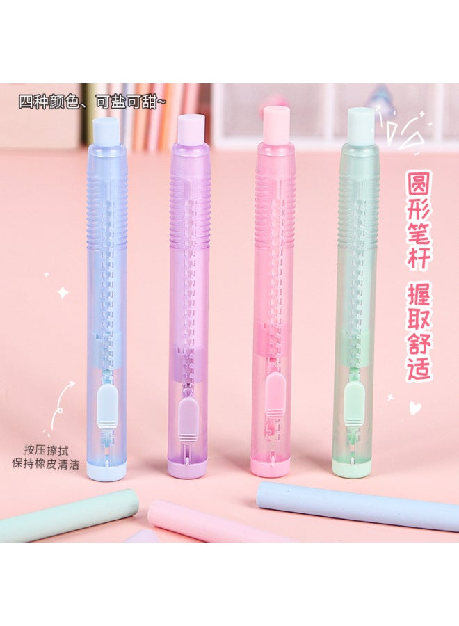 HELPS Creative Press Eraser Set, Traceless Student Replaceable Retractable Eraser, Student Gift Stationery - Image 2