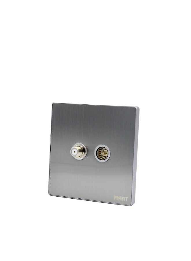 MAAT 2 Gang SAT and TV Socket 